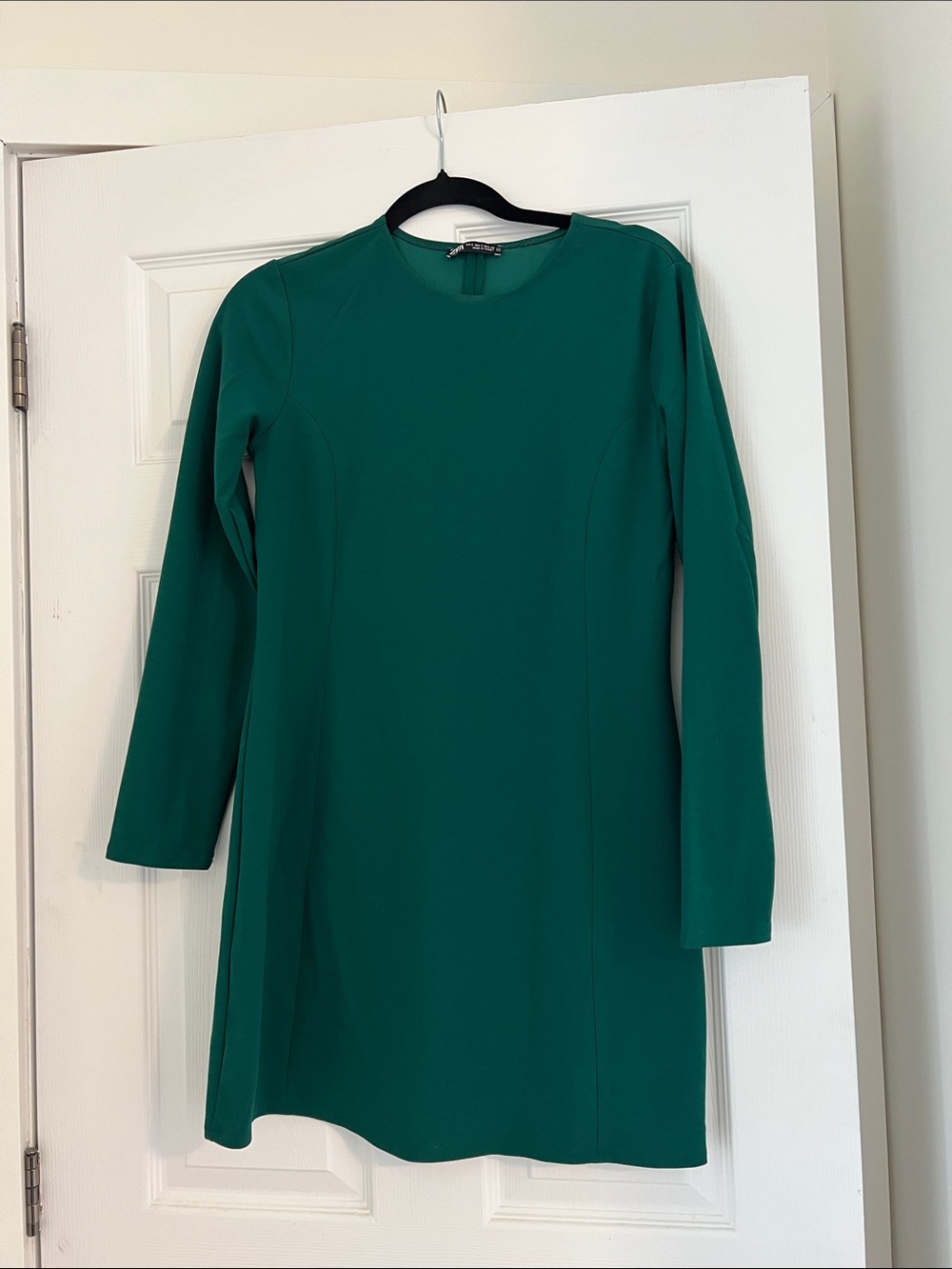 Zara Jewel Green Long Sleeve Shift Dress